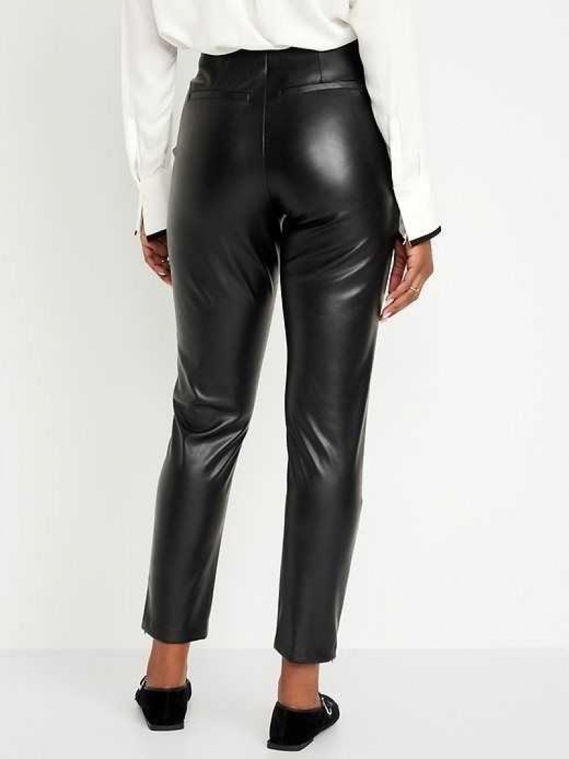 Old Navy Extra High-Waisted Faux Leather Pants Black | SLO486057