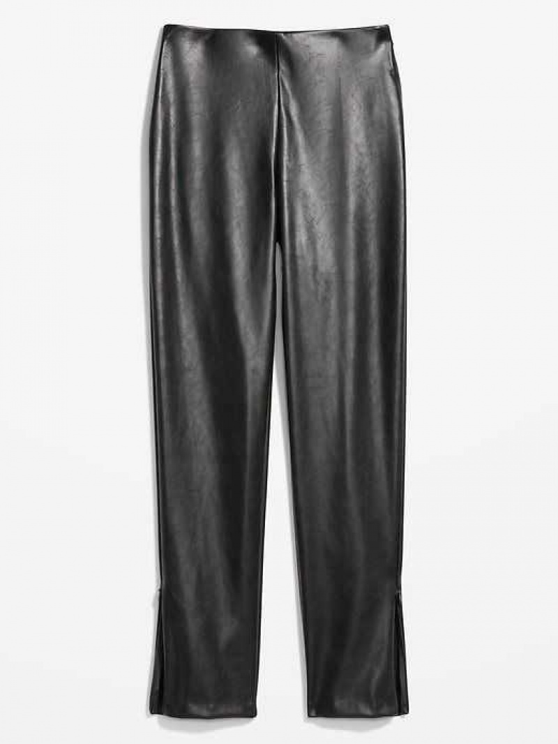 Old Navy Extra High-Waisted Faux Leather Pants Black | SLO486057