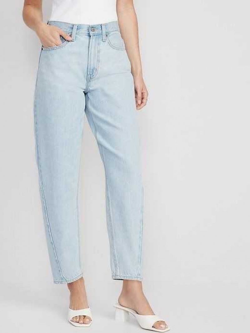 Old Navy Extra High-Waisted Non-Stretch Ankle-Length Balloon Jeans Echo | NGP625348