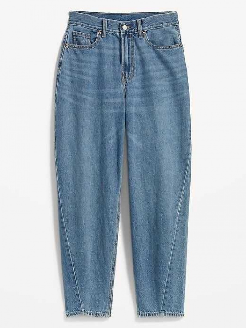 Old Navy Extra High-Waisted Non-Stretch Balloon Ankle Jeans Wash | RJN509273