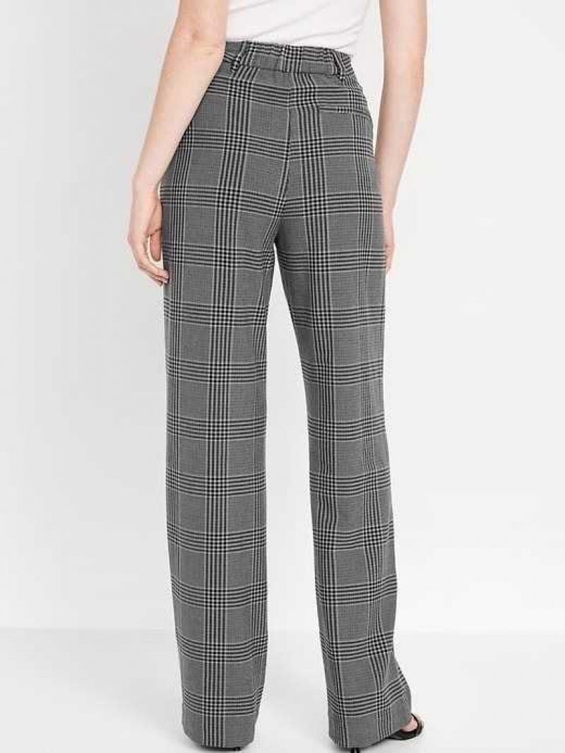 Old Navy Extra High-Waisted Pleated Taylor Wide-Leg Trouser Suit Pants Grey | TZX125369