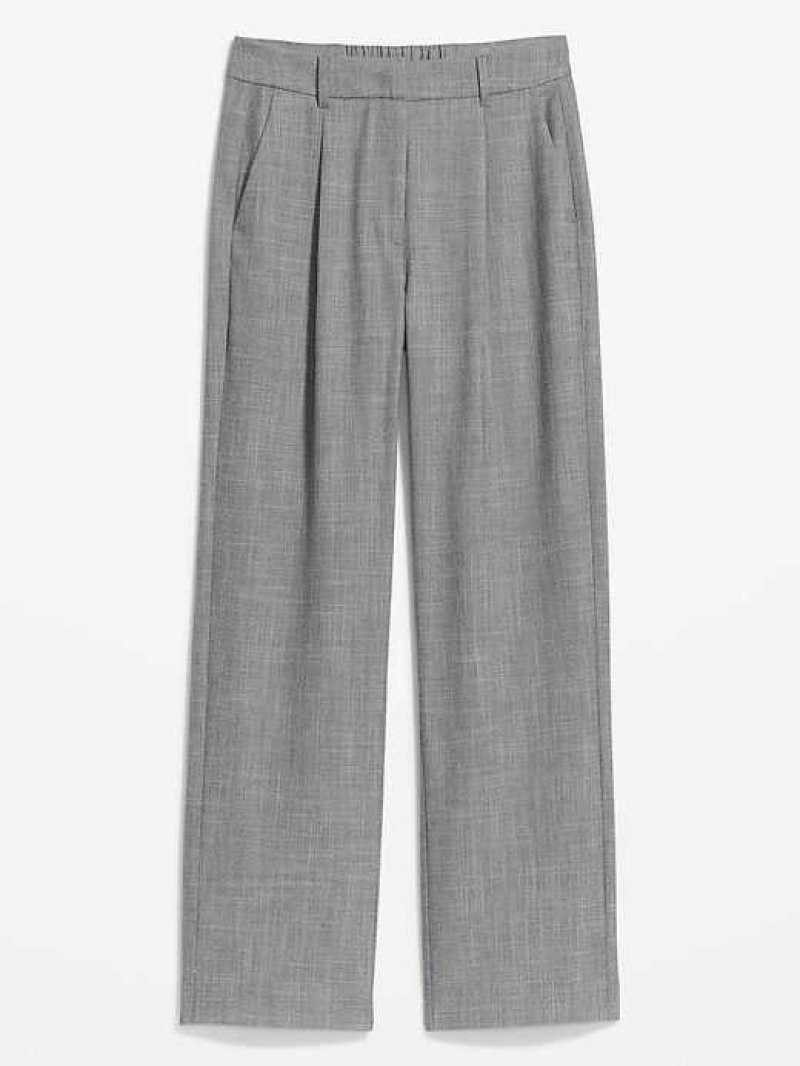 Old Navy Extra High-Waisted Pleated Taylor Trouser Wide-Leg Pants Light Grey | QOG541278