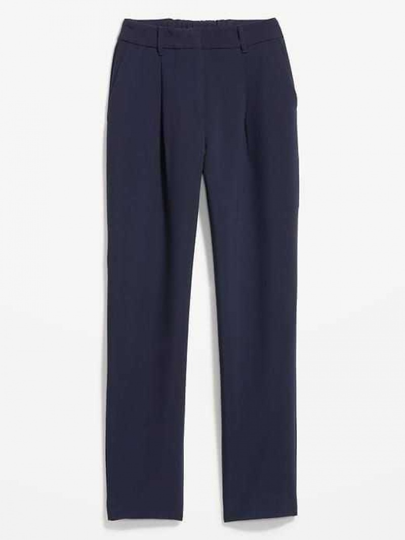 Old Navy Extra High-Waisted Pleated Taylor Trouser Suit Pants Navy | OSP839012