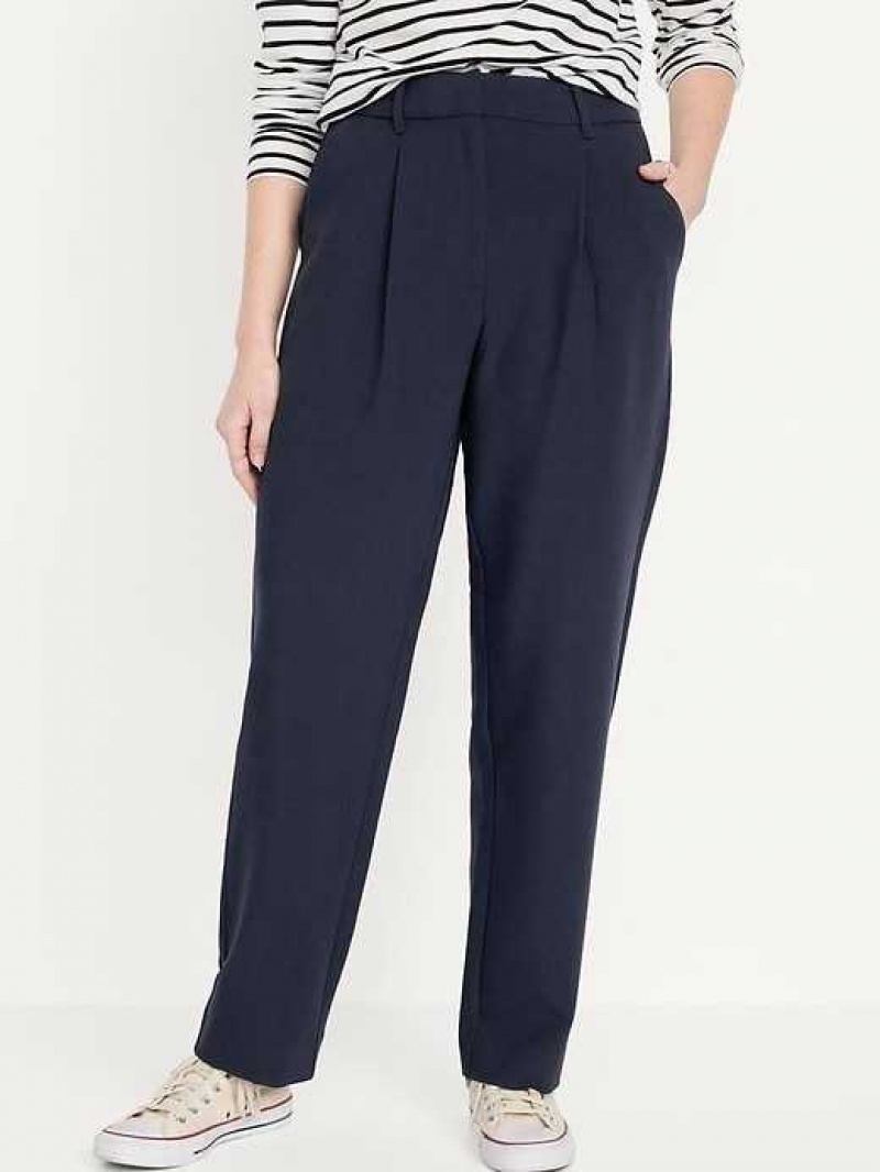 Old Navy Extra High-Waisted Pleated Taylor Trouser Suit Pants Navy | OSP839012