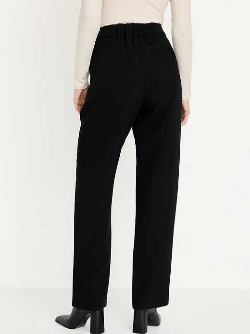 Old Navy Extra High-Waisted Pleated Taylor Trouser Suit Pants Blackjack | NSG639742