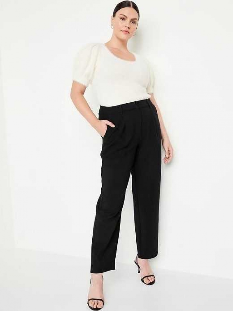 Old Navy Extra High-Waisted Pleated Taylor Trouser Suit Pants Blackjack | NSG639742