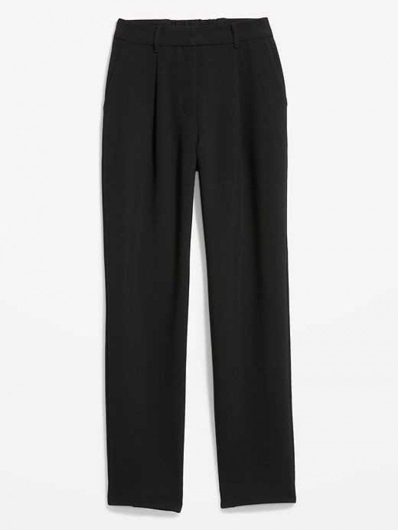 Old Navy Extra High-Waisted Pleated Taylor Trouser Suit Pants Blackjack | NSG639742