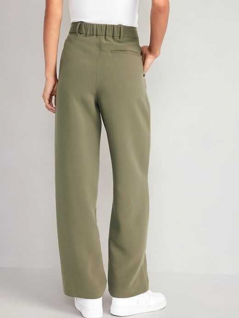 Old Navy Extra High-Waisted Pleated Taylor Wide-Leg Trouser Suit Pants Grey | LOS495682