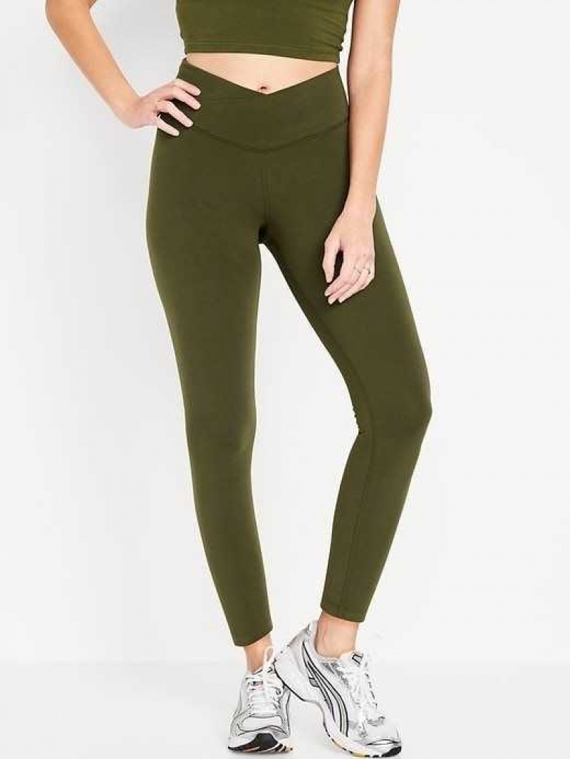 Old Navy Extra High-Waisted PowerChill 7/8 Leggings Conifer | NZD063914