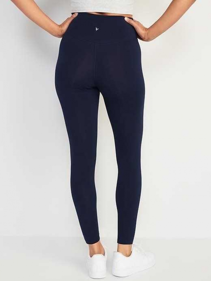 Old Navy Extra High-Waisted PowerChill 7/8 Leggings Navy | LUX479128