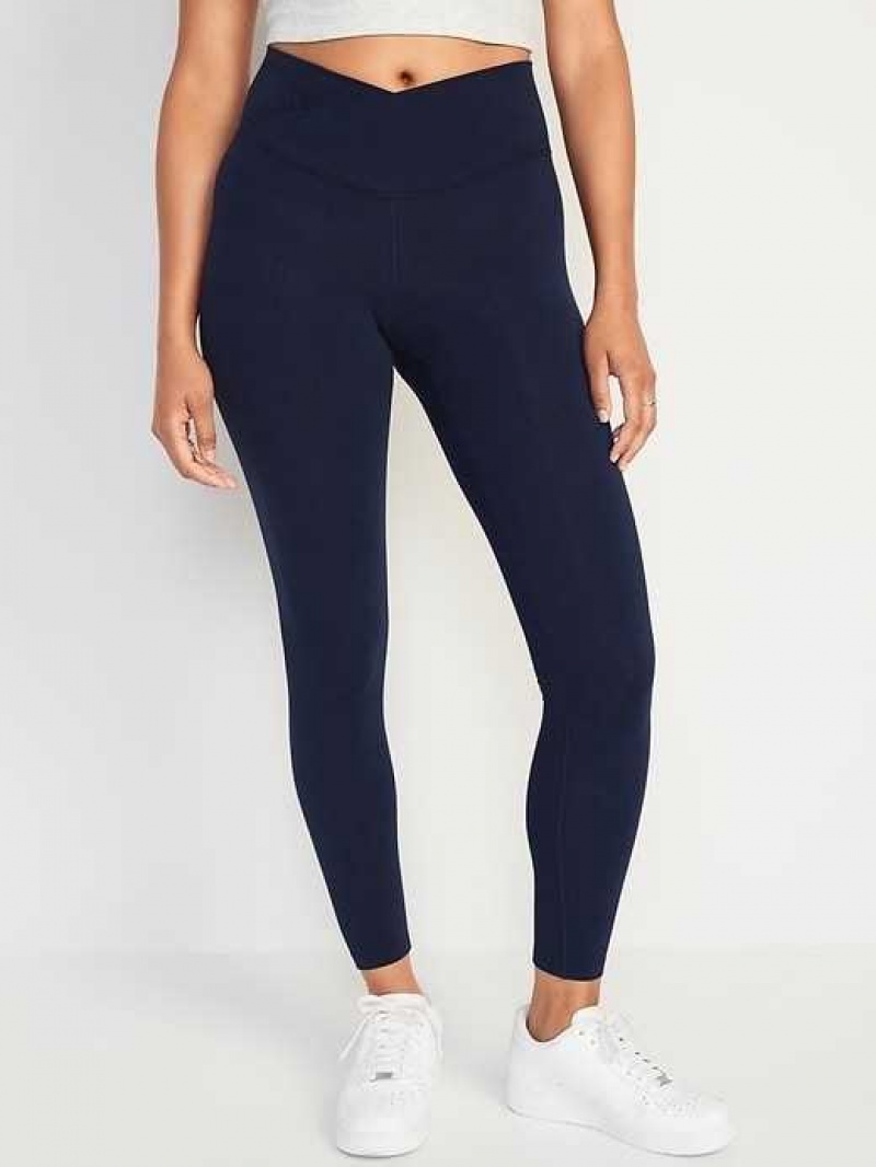 Old Navy Extra High-Waisted PowerChill 7/8 Leggings Navy | LUX479128