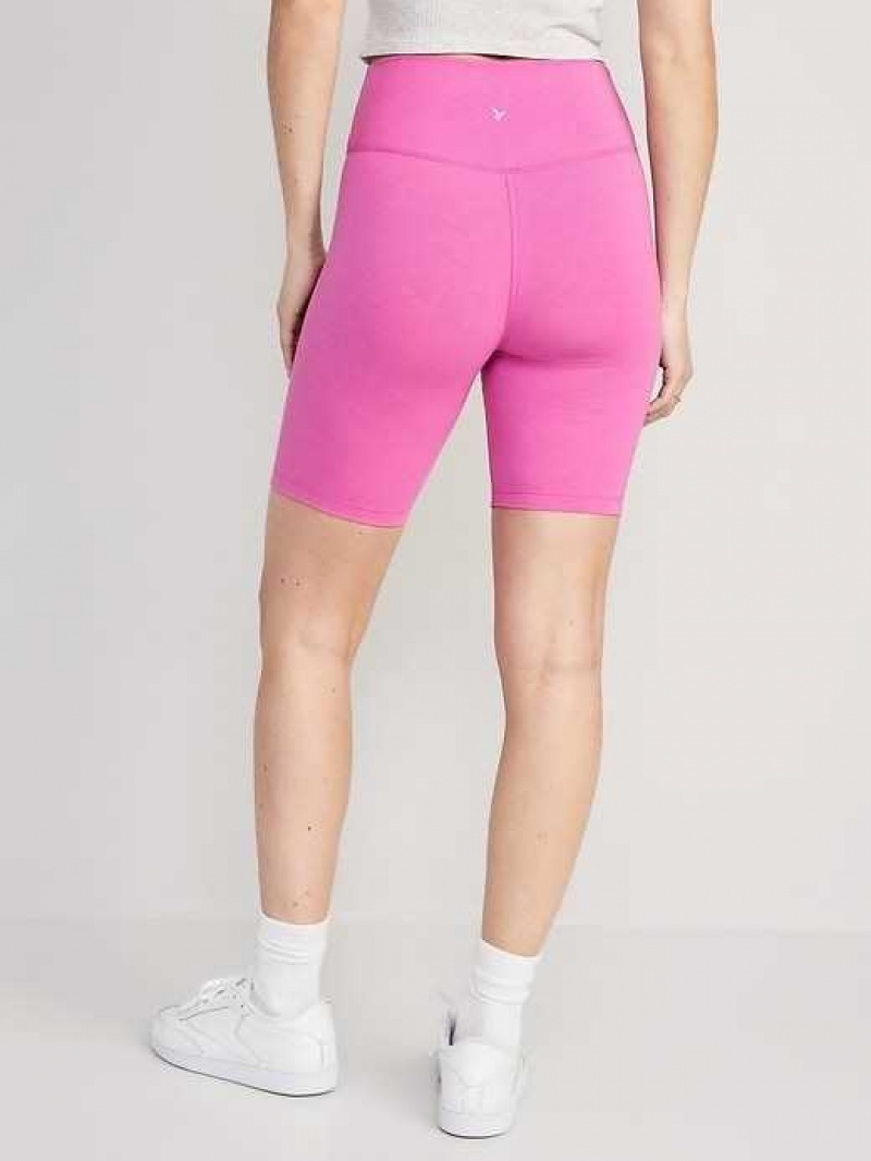 Old Navy Extra High-Waisted PowerChill Biker Shorts Diaphanous | DAL971453