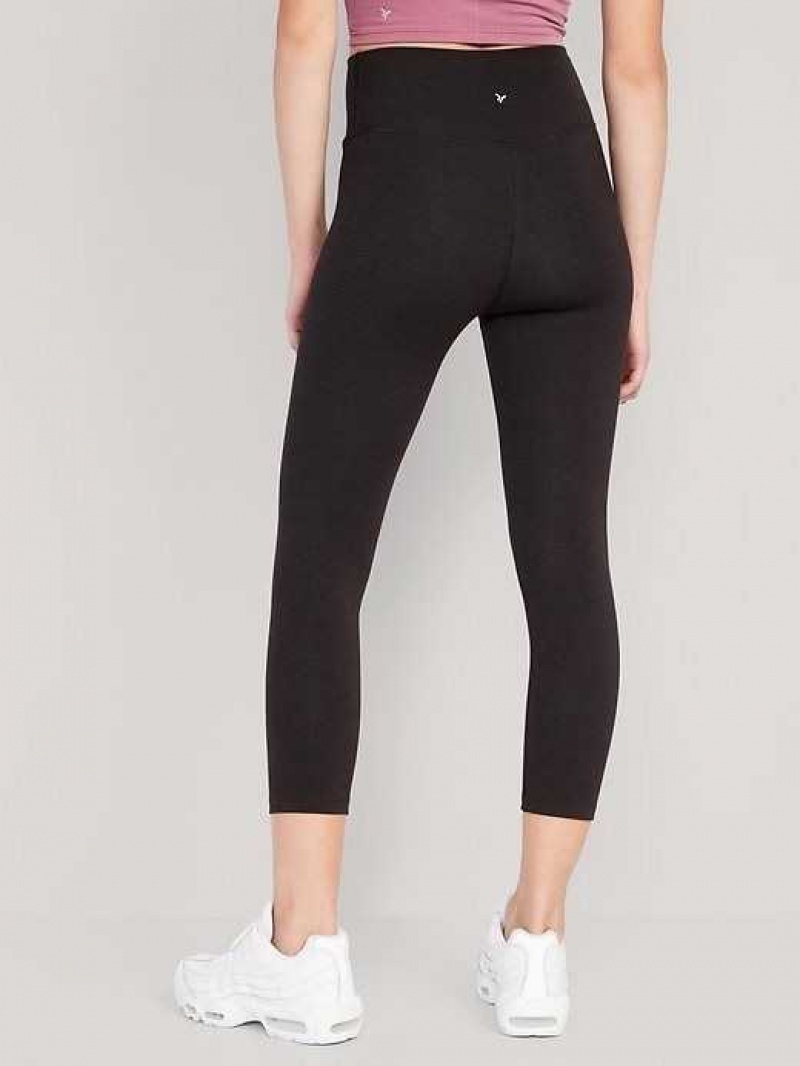 Old Navy Extra High-Waisted PowerChill Cropped Leggings Dark Grey | QEU048162