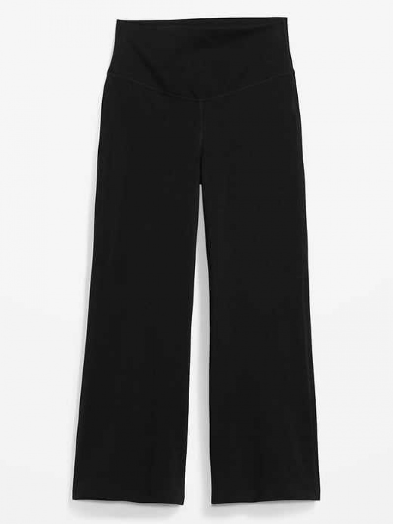 Old Navy Extra High-Waisted PowerChill Cropped Wide-Leg Yoga Pants Black | XAG831250