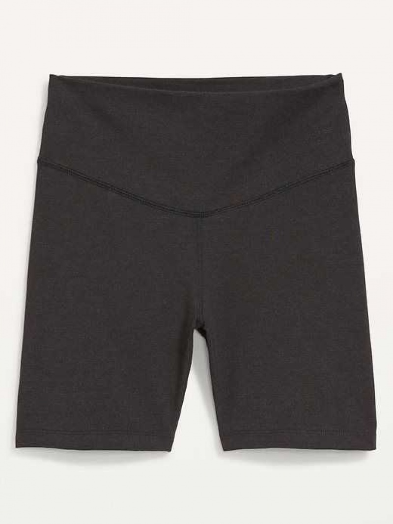 Old Navy Extra High-Waisted PowerChill Hidden-Pocket Biker Shorts Dark Grey | EIW357684