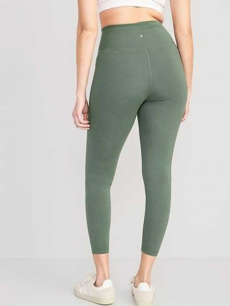 Old Navy Extra High-Waisted PowerChill Hidden-Pocket 7/8-Length Leggings Forest Shade | WYU941385