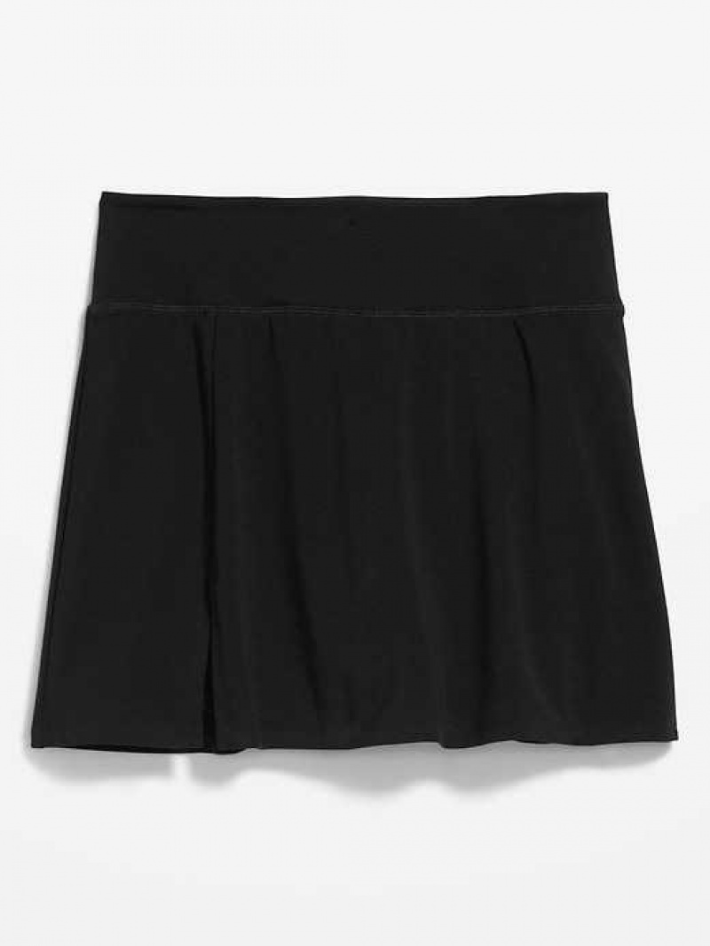 Old Navy Extra High-Waisted PowerChill Skort Black | PLO174390