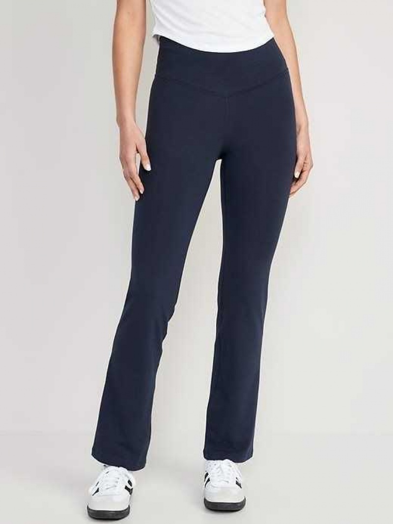 Old Navy Extra High-Waisted PowerChill Slim Boot-Cut Pants Navy | YEG290156