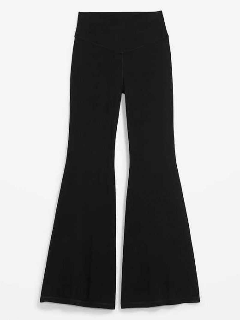 Old Navy Extra High-Waisted PowerChill Super-Flare Pants Black | QHY627859