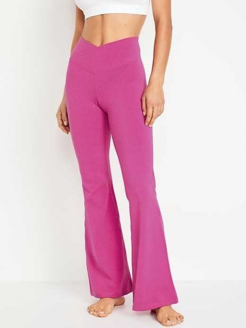 Old Navy Extra High-Waisted PowerChill Super-Flare Pants Flamingo Feather | HKJ580921