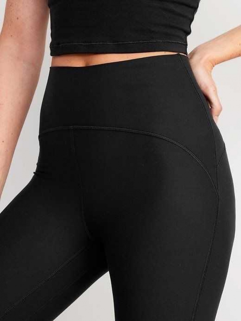 Old Navy Extra High-Waisted PowerLite Lycra ADAPTIV Flare Leggings Black | VHJ918526