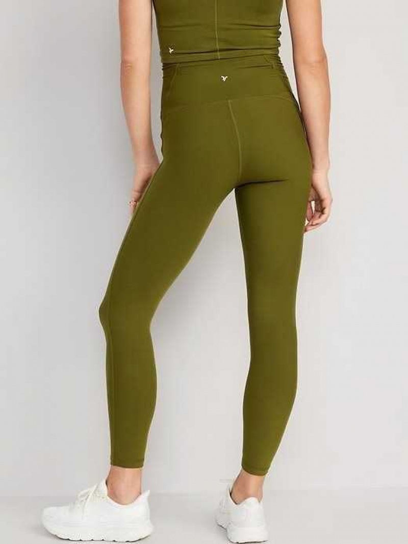 Old Navy Extra High-Waisted PowerLite Lycra ADAPTIV 7/8 Leggings Conifer | ZOM593426