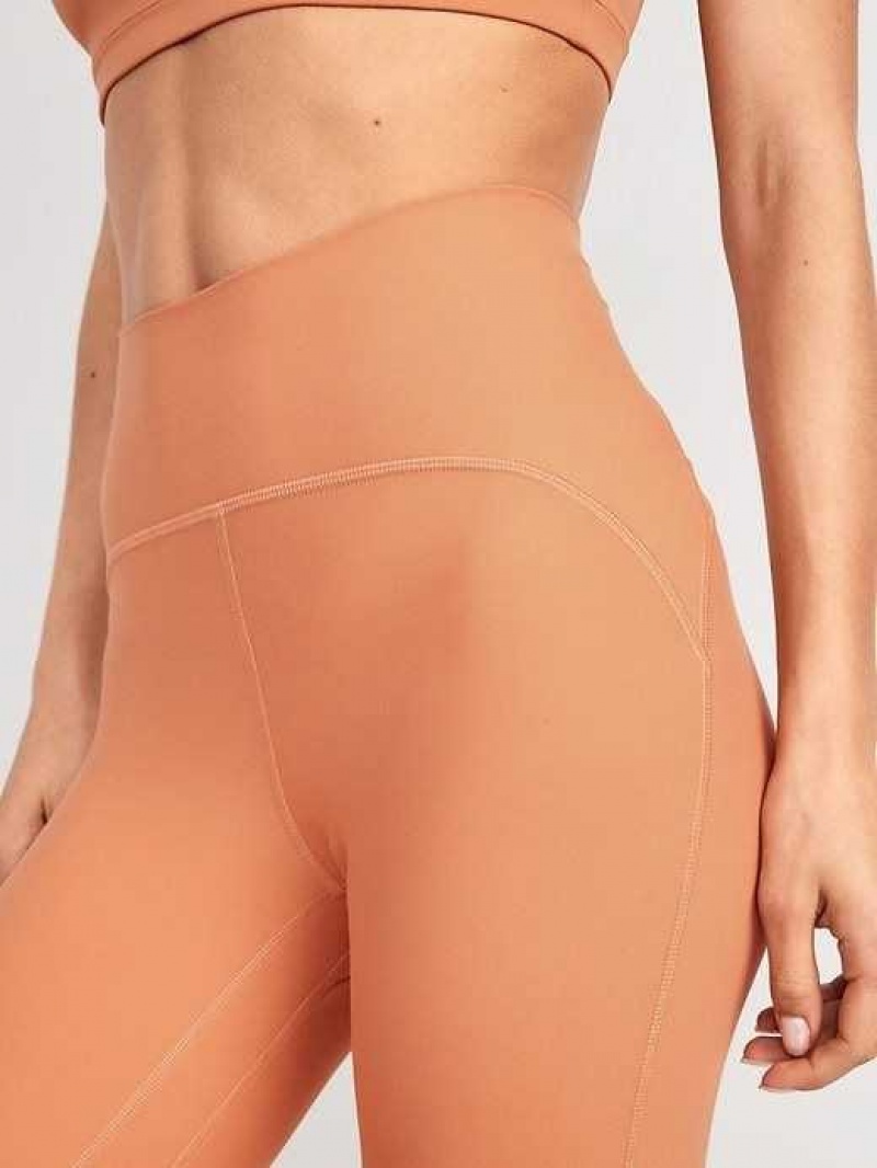 Old Navy Extra High-Waisted PowerLite Lycra ADAPTIV 7/8 Leggings Caramelized Toffee | TNP073581