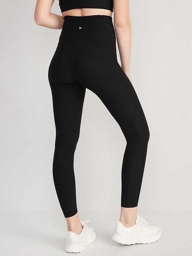 Old Navy Extra High-Waisted PowerLite Lycra ADAPTIV 7/8 Leggings Black | HGC309481