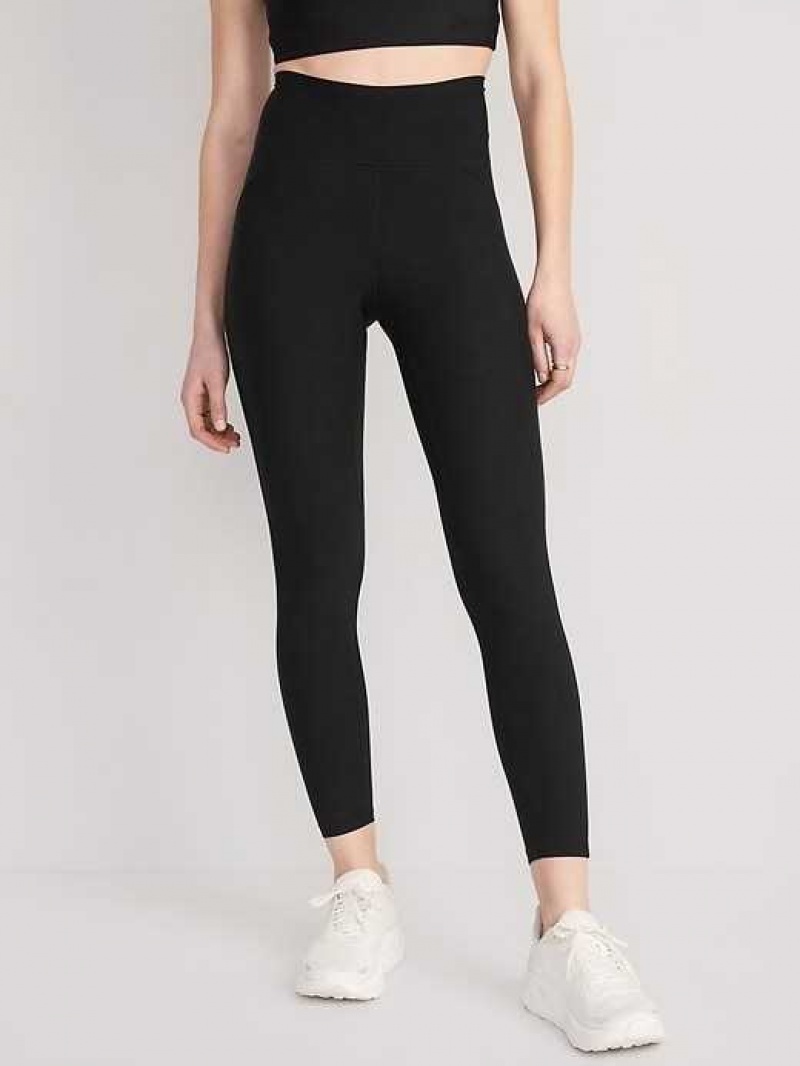 Old Navy Extra High-Waisted PowerLite Lycra ADAPTIV 7/8 Leggings Black | HGC309481