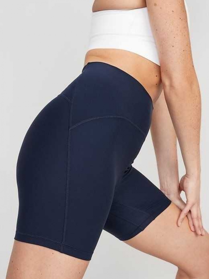 Old Navy Extra High-Waisted PowerLite Lycra ADAPTIV Biker Shorts Navy | XCD156890