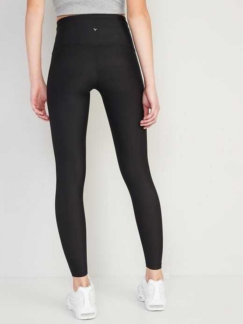 Old Navy Extra High-Waisted PowerSoft 7/8 Leggings Black | RQB781935