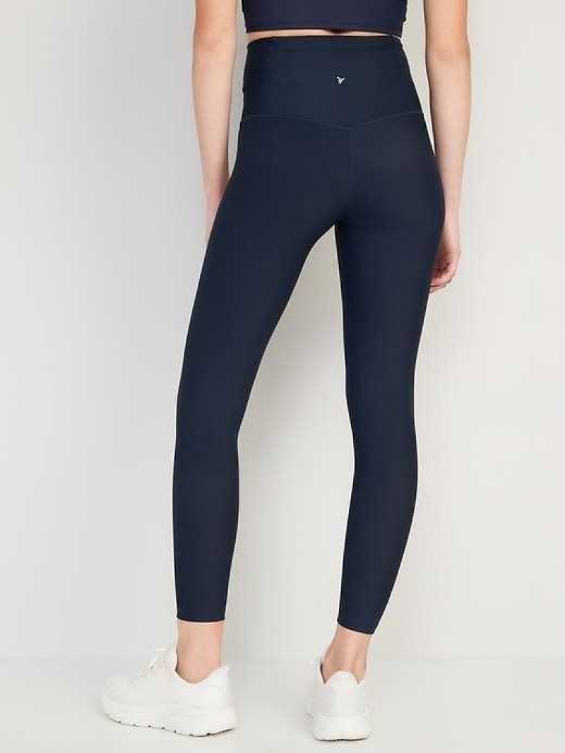 Old Navy Extra High-Waisted PowerSoft 7/8 Leggings Navy | BDI895740