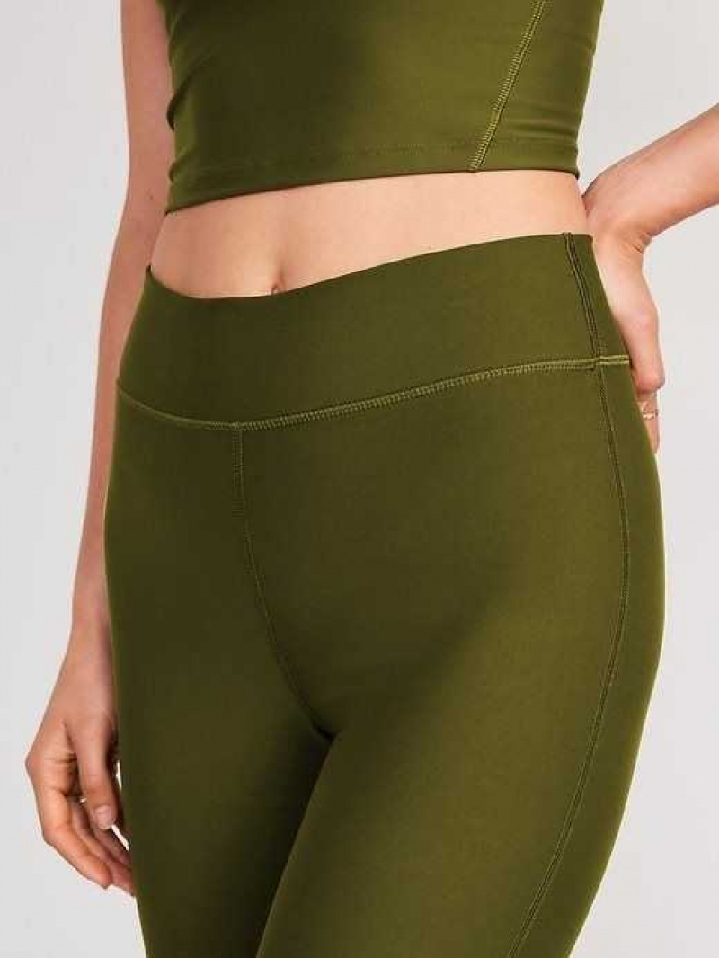 Old Navy Extra High-Waisted PowerSoft Flare Leggings Conifer | RYW548037