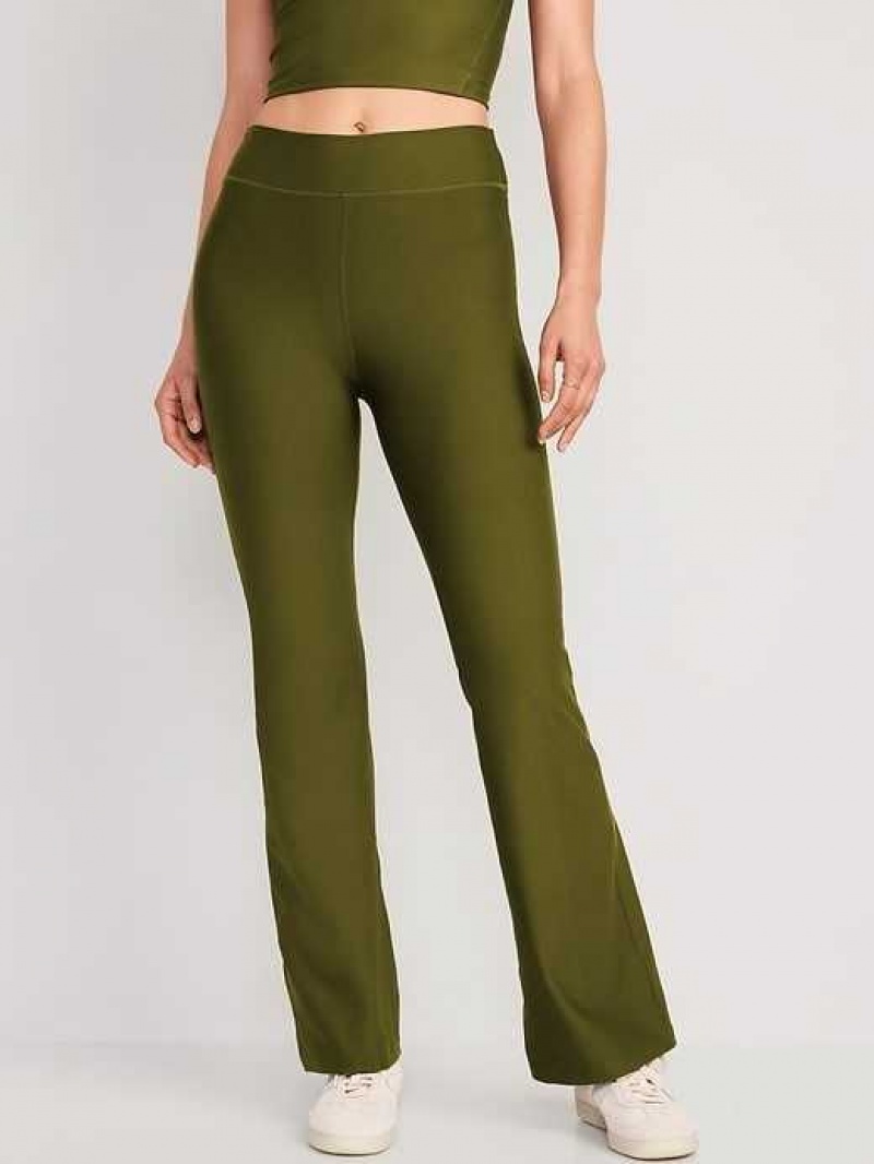 Old Navy Extra High-Waisted PowerSoft Flare Leggings Conifer | RYW548037