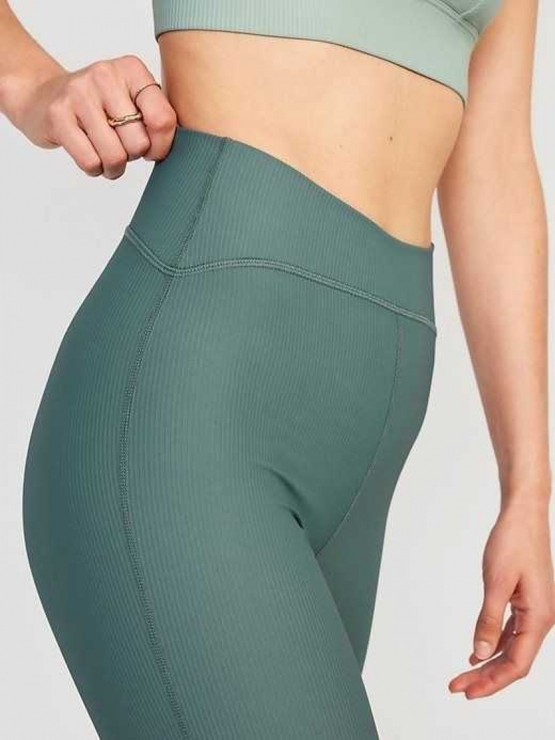 Old Navy Extra High-Waisted PowerSoft Rib-Knit Super Flare Leggings Grey | TNK543089