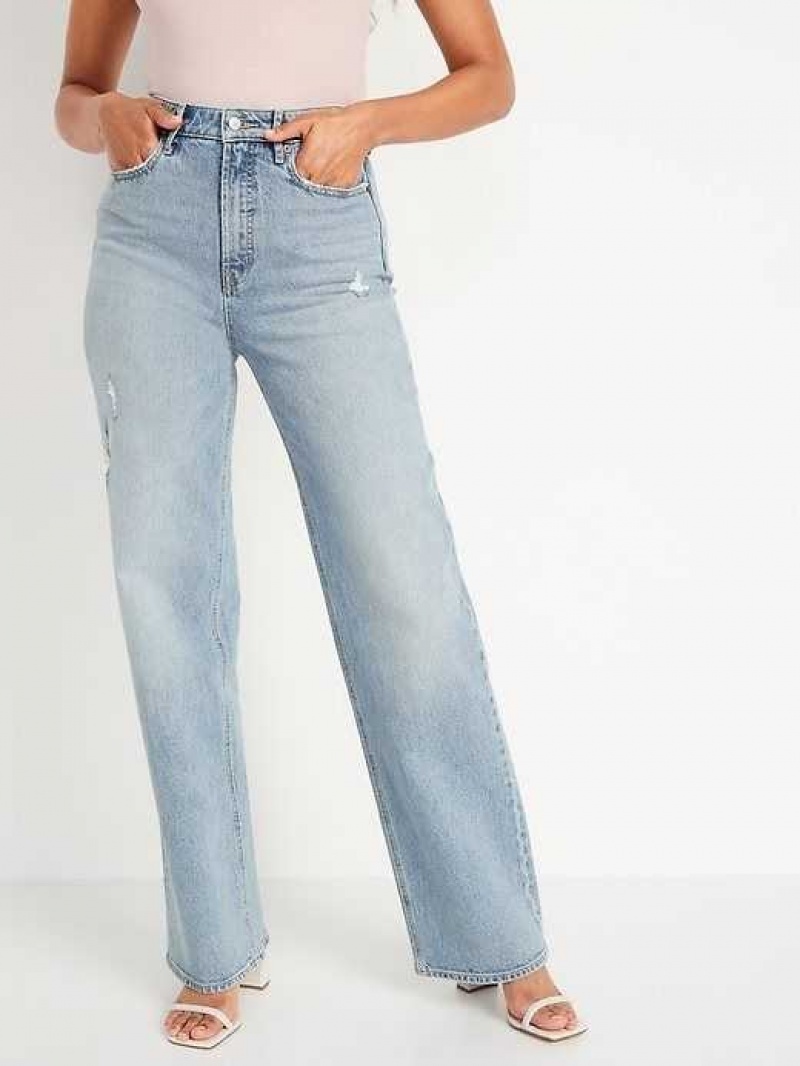 Old Navy Extra High-Waisted Ripped Wide-Leg Jeans Lois | KLI601875