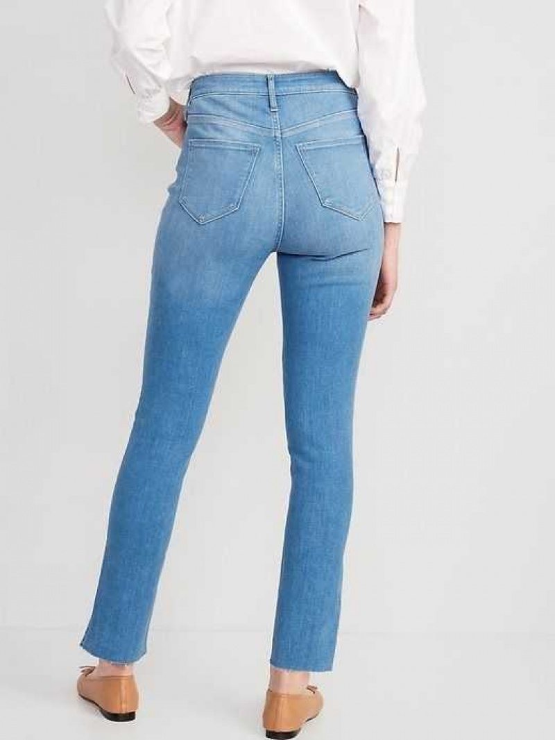 Old Navy Extra High-Waisted Rockstar 360 Stretch Super-Skinny Cut-Off Side-Split Jeans Julieta | ZHB345671