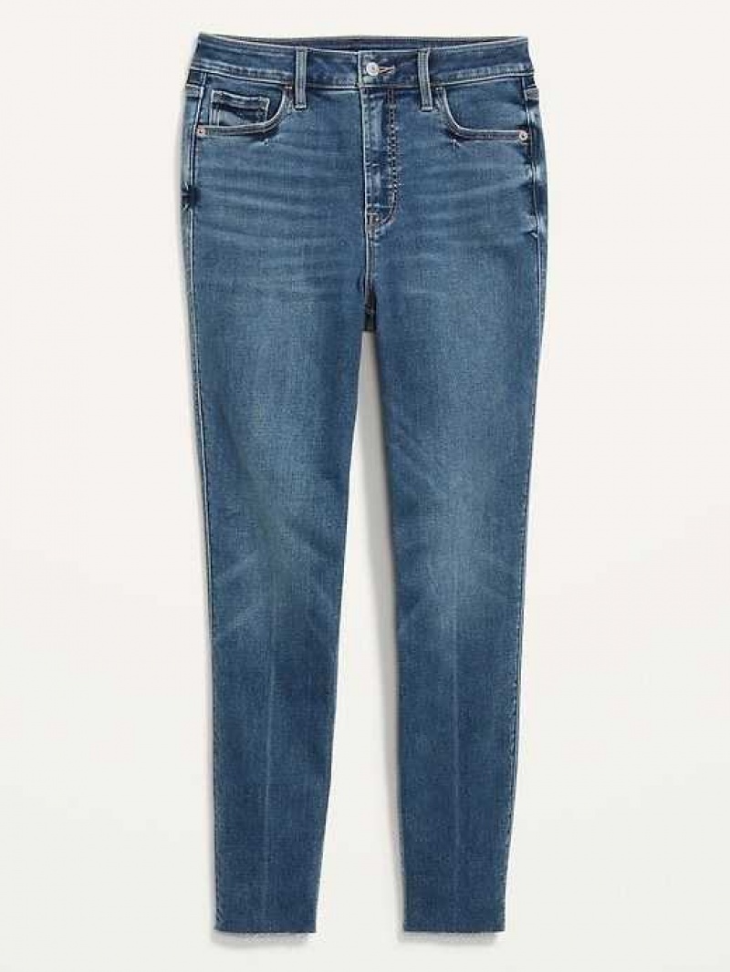 Old Navy Extra High-Waisted Rockstar 360 Stretch Super-Skinny Cut-Off Jeans Suki | RYM296430