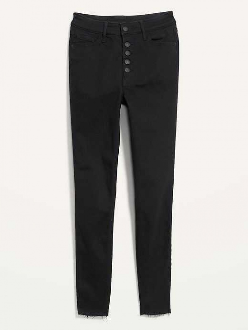 Old Navy Extra High-Waisted Rockstar 360 Stretch Super-Skinny Jeans Black | RNH065827