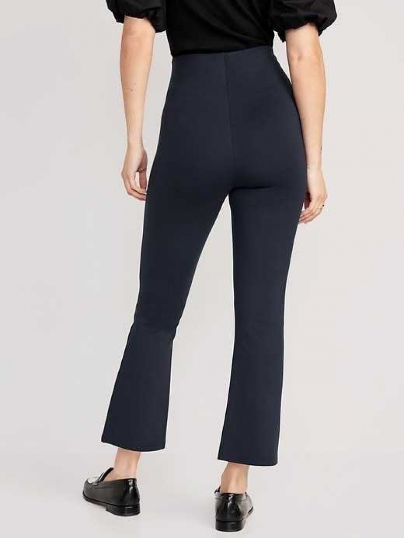 Old Navy Extra High-Waisted Stevie Crop Kick Flare Pants Navy | ZNM581027