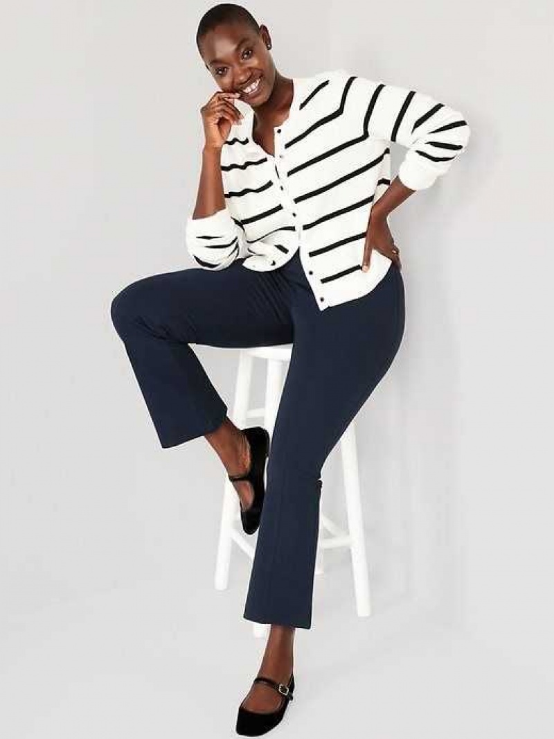 Old Navy Extra High-Waisted Stevie Crop Kick Flare Pants Navy | ZNM581027