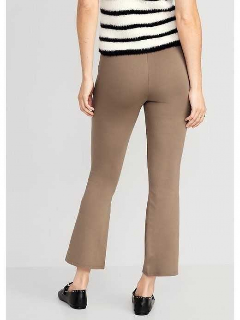 Old Navy Extra High-Waisted Stevie Crop Kick Flare Pants Sedimentary | POA629305