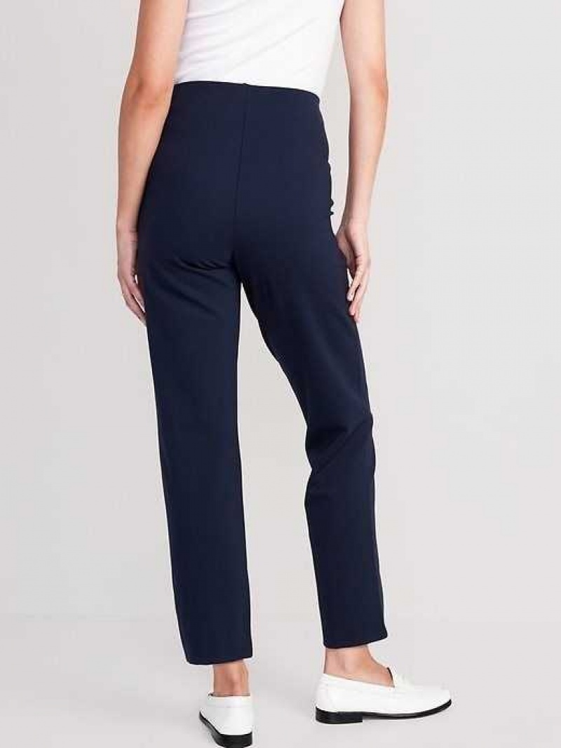 Old Navy Extra High-Waisted Stevie Straight Taper Ankle Pants Navy | LXO418053