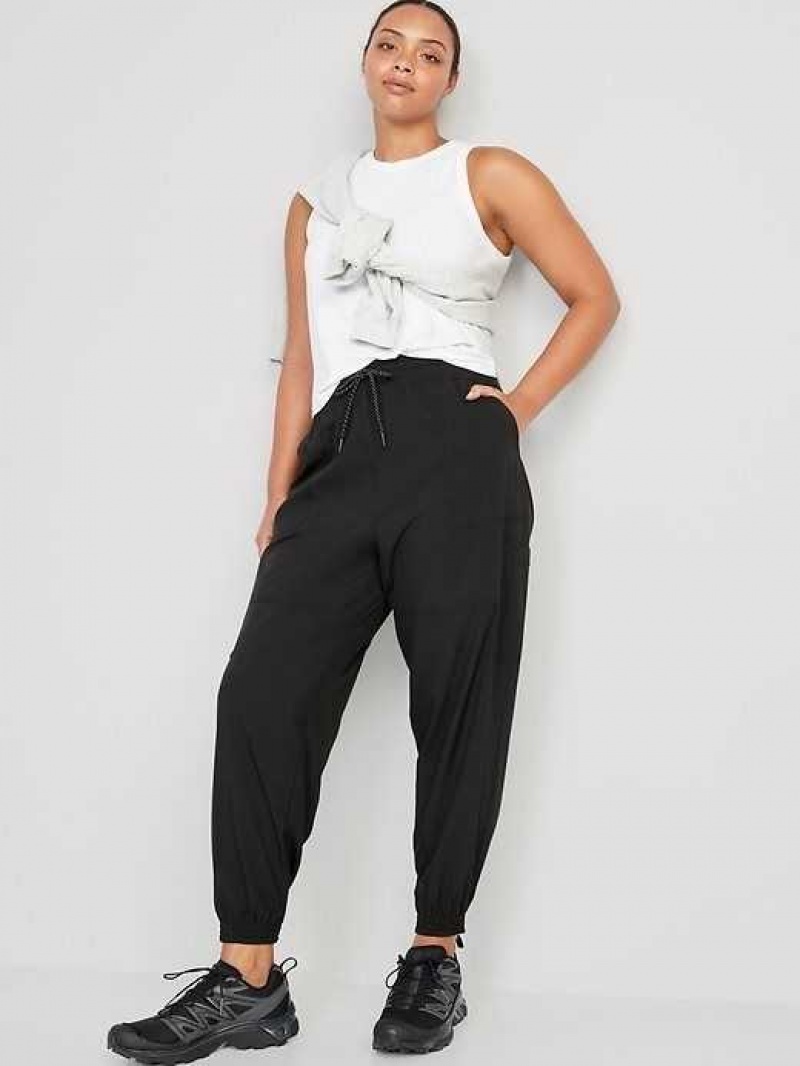 Old Navy Extra High-Waisted StretchTech Cargo Jogger Pants Black | CJF521879