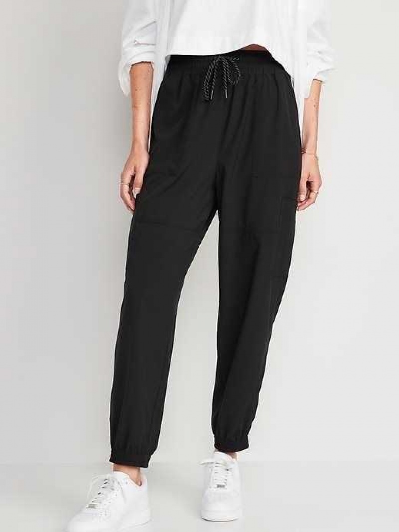 Old Navy Extra High-Waisted StretchTech Cargo Jogger Pants Black | CJF521879