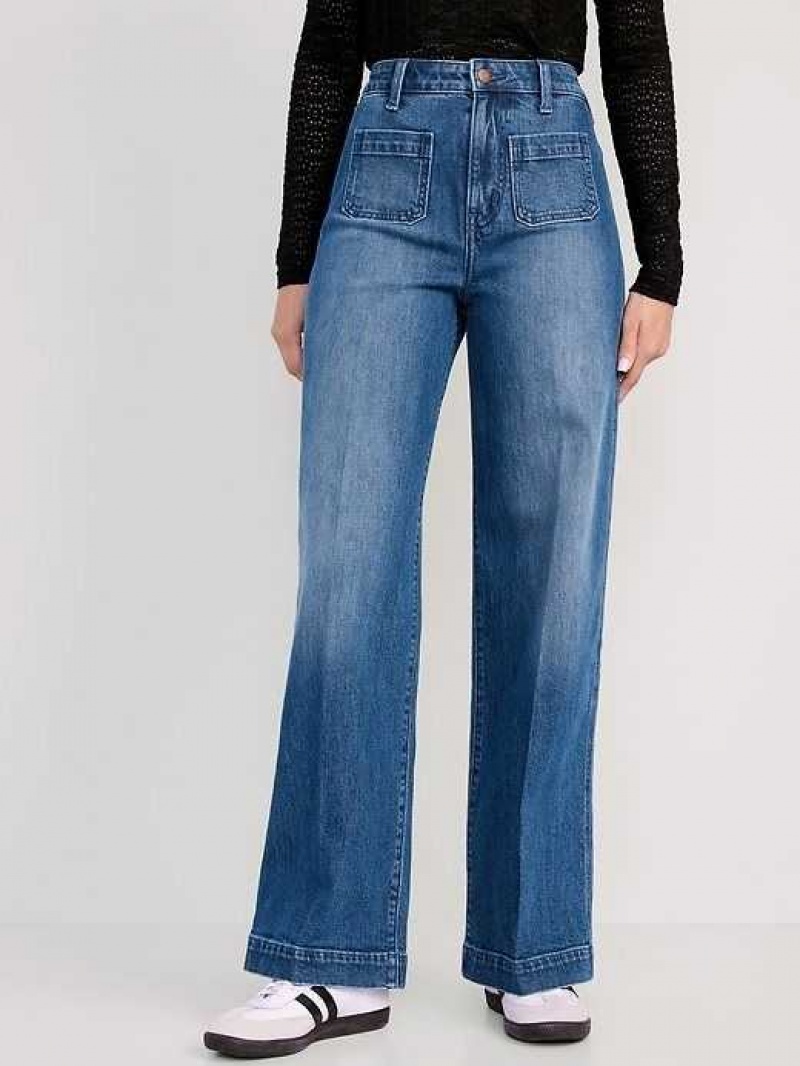 Old Navy Extra High-Waisted Trouser Wide-Leg Jeans Knowles | RHG432715