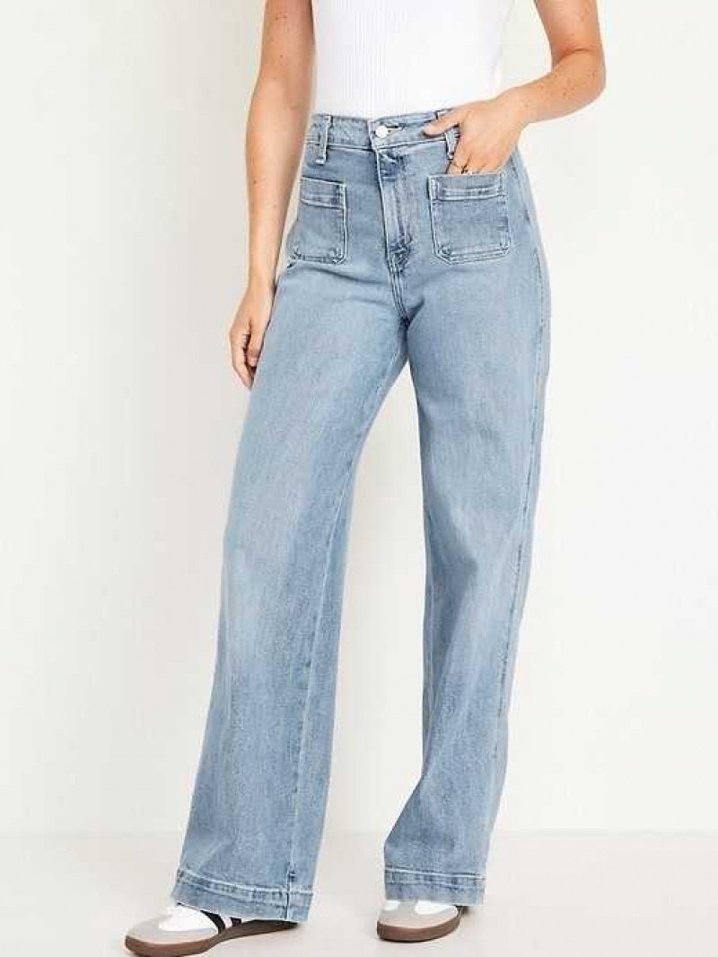 Old Navy Extra High-Waisted Trouser Wide-Leg Jeans Perry | DBY062518