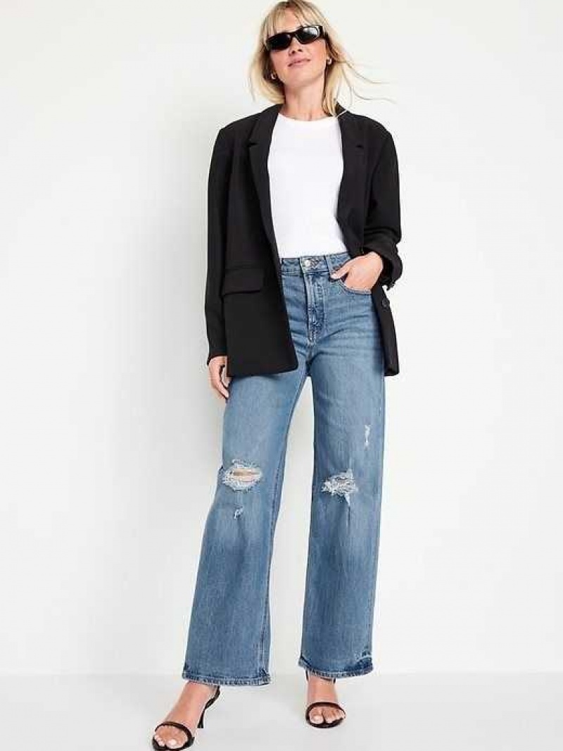 Old Navy Extra High-Waisted Wide-Leg Jeans Cher | PSC602539