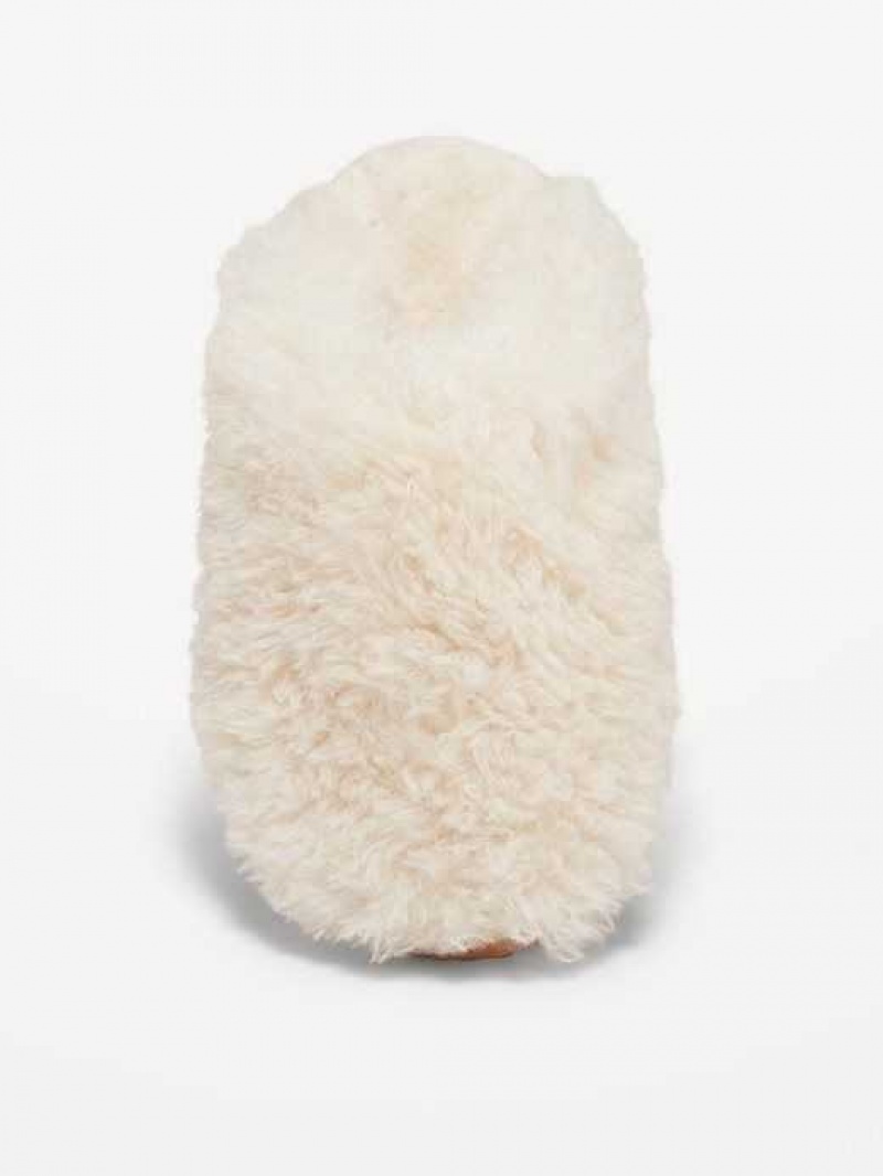 Old Navy Faux-Fur Mule Slippers Beige | EXS321467