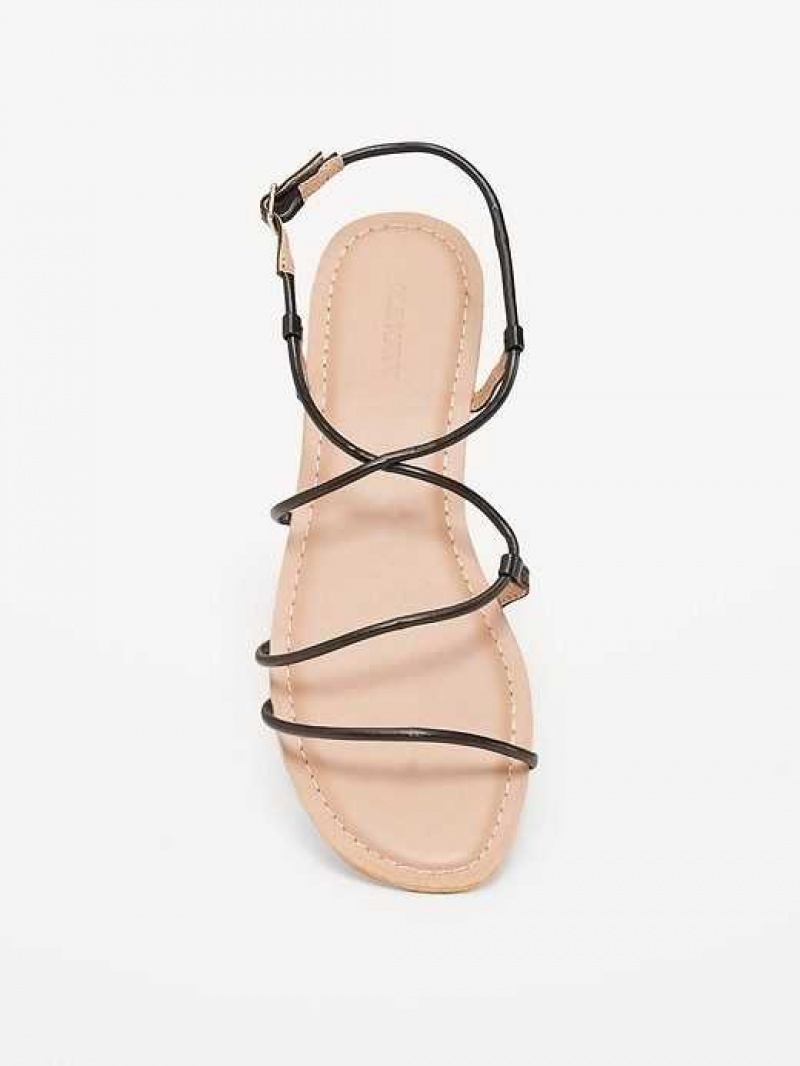 Old Navy Faux-Leather Asymmetric Strappy Sandals Alpine Tundra | YNA956130